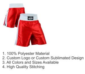 กางเกงชกมวยขายส่ง Richwears สกรีนโลโก้ตามสั่ง ออกแบบเองสำหรับผู้ชาย ฝึกซ้อม ต่อสู้ ศิลปะการต่อสู้ ผลิตจากโพลีเอสเตอร์ 100% ขนาดสั่งทำได้ - Product Image 6