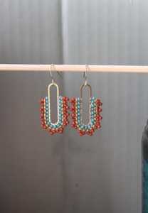 Boho ต่างหูลูกปัดด้วยการออกแบบสีฟ้าครามแอนดี้ cascading Fringe, เครื่องประดับของขวัญที่ไม่ซ้ำกัน - Product Image 4