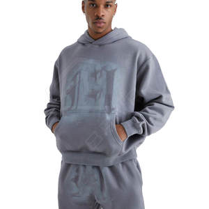 Chándal de marca personalizada para hombre, pantalones de chándal holgados para hombre, Sudadera con capucha, pantalones de chándal acampanados y conjuntos de Sudadera con capucha para hombre - Product Image 3