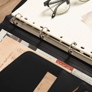 Bán buôn tùy chỉnh A4 danh mục đầu tư chất kết dính 3 nhẫn chéo Fab mô hình thương hiệu APGOI-RB-208 dập nổi/tem in ấn tùy chỉnh màu sắc - Product Image 2