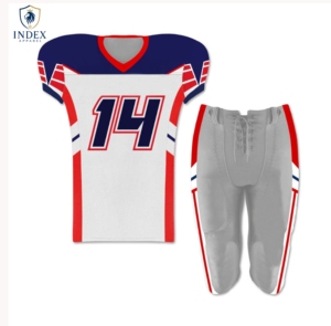 Ensemble de maillots de football américain INDEX APPAREL pour hommes, col en V, sans manches, sublimé, respirant, en mesh, pour adultes - Product Image 1