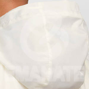 Good Quality Wholesale Price Hooded Canvas <b>Windbreaker</b> Jackets for Men Custom Size Rib Sleeves Waterproof Front Logo Streetwear - Product Image 5