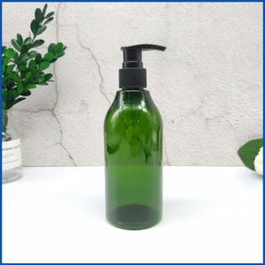 Bouteille PET vert foncé 300ml-24mm avec bouchon à clapet - 22g Emballage cosmétique haut de gamme pour shampoing et masque facial Certifié ISO - Product Image 4