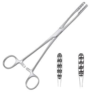 Instrumento quirúrgico manual Ulrich Fórceps de esponja de acero inoxidable Base de equipo quirúrgico - Product Image 1
