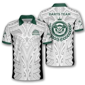 Chemise d'équipe à fléchettes sublimée personnalisée Tissu évacuant l'humidité Conception respirante et durable Logo et nom personnalisés - Product Image 1