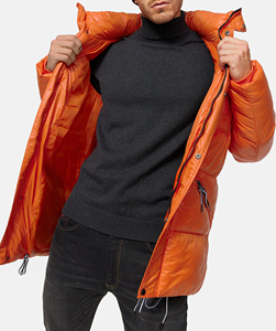 Veste matelassée pour homme en fourrure de mouton respirante, nouvelle collection, couleur personnalisée, style streetwear tendance, fermeture éclair - Product Image 5