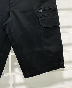 กางเกงขาสั้นผ้าฝ้าย100% ทอลายทแยงสีทึบสไตล์ลำลองกางเกงขาสั้นสำหรับฤดูร้อนของผู้ชาย - Product Image 3