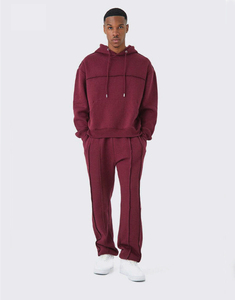 Conjunto Deportivo de Sudadera con Capucha y Pantalones Jogger de Diseño Moderno, Unisex, Estampado, Hombros Caídos, Estilo Urbano, de Secado Rápido y Transpirable para Hombre - Product Image 1