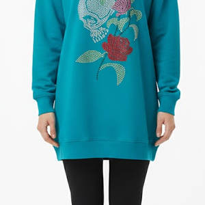 ชุดเดรสโอเวอร์ไซส์ผ้าเนื้อนุ่มสำหรับผู้หญิง แขนยาว ทรงปกติ ให้ความอบอุ่น สวมใส่สบาย เหมาะสำหรับสไตล์สตรีทและสวมใส่ในชีวิตประจำวัน - Product Image 5