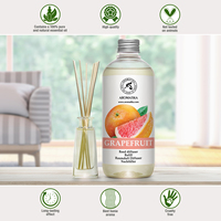 Recarga de Difusor de Aroma Natural de Pomelo Aromatika, Líquido de 500 ml, Fragancia Duradera para Habitaciones, Aceite para Varillas Aromáticas, Aromaterapia Ecológica