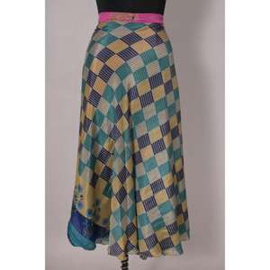 กระโปรงผ้าไหมทำมือศิลปะชุดส่าหรีสำหรับผู้หญิงชุดใส่ชายหาดสไตล์โบโฮแฟชั่นฤดูร้อนที่มีน้ำหนักเบาลุคไปงานปาร์ตี้ - Product Image 3