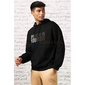 Sudadera con Capucha para Hombre Believe In Yourself, Corte Regular, Algodón French Terry, Estampado Frontal, Bolsillo, Ropa Casual de Otoño - Product Image 4