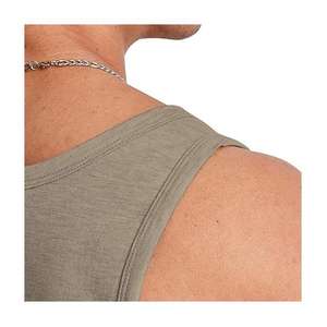 Diseño personalizado de alta calidad Casual Color sólido 100% algodón Single Jersey camiseta sin mangas de los hombres de la fábrica de Pakistán mejor precio - Product Image 5