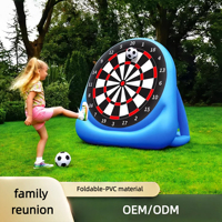 Jeu de Fléchettes de Football Gonflable Géant pour Humains, Cible de Soccer Gonflable avec Balles Adhérentes pour Enfants et Adultes