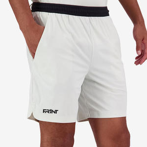 Custom Men's 7 Inch Woven Training Shorts Lightweight Quick Dry Sport Bottom Zipper Decoration Drawstring Closure Knitted <b>Canvas</b> - Product Image 1