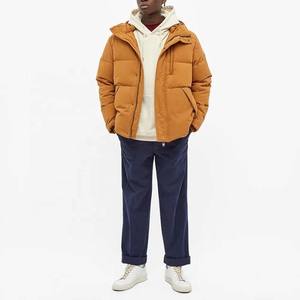 Vestes rembourrées surdimensionnées en coton pour hommes, veste d'hiver matelassée pour hommes, logo personnalisé imprimé pour hommes, manteau décontracté à glissière - Product Image 4