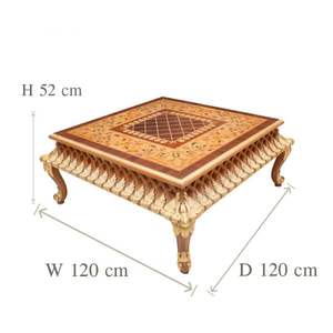 Juego de Mesa de Madera Tallada a Mano Clásico de Lujo - Product Image 5