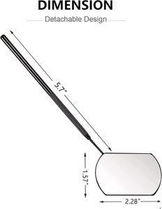 Grand miroir à cils carré en acier inoxydable à finition argentée avec sac de rangement écologique Beaux outils pour pince à cils - Product Image 2