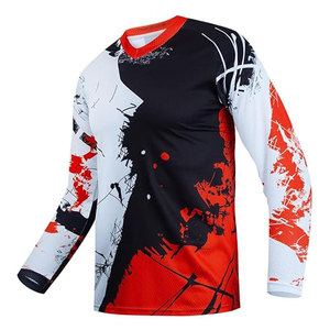 Maillot de motocross respirant haute performance pour la conduite tout-terrain, logo personnalisé imprimé, manches courtes - Product Image 1