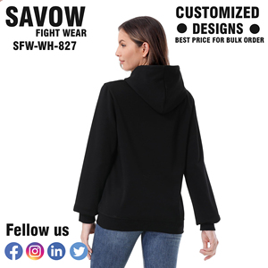 Women Hoodies Custom Oversized Pullover Cotton Hooded Sweatshirts Cropped Streetwear Fleece Jackets Fashion <b>Winter</b> <b>Tops</b> - Product Image 2