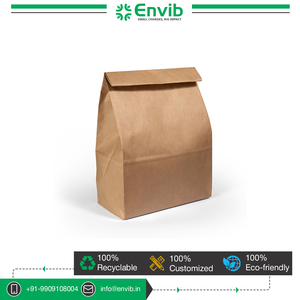 Conception personnalisée de haute qualité sacs d'emballage en papier kraft jetables recyclables et anti-graisse de luxe 50-130 GSM épaisseur en vrac - Product Image 6