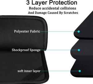 Funda Protectora para Portátil de Poliéster Resistente a Impactos de 15.6 Pulgadas con Bolsillo Frontal y Correa Cruzada para Llevar al Hombro - Product Image 3