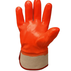 Gants de travail imperméables pour hommes doublés de mousse PVC avec manchette de sécurité caoutchoutée, finition sablée - Product Image 4