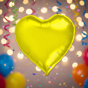 Palloncini in Foil a Forma di Cuore Dorati per Feste, 18 Pollici, Confezione da 12 Pezzi - Product Image 3