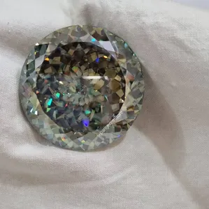 Bleu foncé forme ronde Moissanite diamant grande taille diamants portugais coupe faisant pour Moissanite pendentifs Hip Hop bijoux - Product Image 1