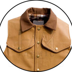 เสื้อกั๊กหนังแขนกุดสำหรับผู้ชายเสื้อแจ็คเก็ตแฟชั่น - Product Image 2