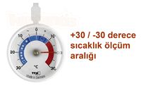 Termómetro de Plástico para Refrigerador TFA Dostmann, Controlador de Temperatura para Almacenamiento en Frío, Modelo K129.024