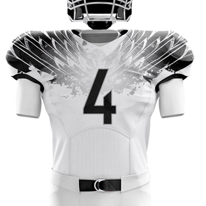 Maillot de football américain pour jeunes en gros sur mesure uniforme unisexe ensemble d'uniformes de football américain 100% - Product Image 2