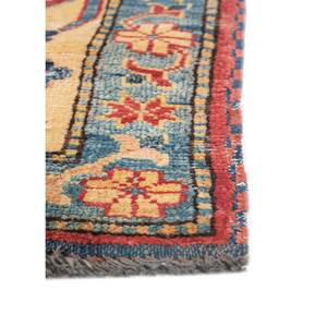 Aalam Hand Knotted <b>Wool</b> Rugs in Red & Orange Medallion Rectangle & Abstract Patterns for Home-Pae-5713 for Living Room Bedroom - Product Image 4