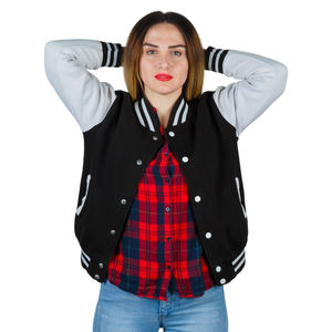 Veste à boutons de style baseball de qualité supérieure pour femme - Product Image 2