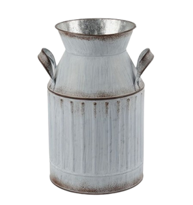 Boîte à lait galvanisée de qualité standard avec poignée jardinière décorative de jardin jardinière à lait faite à la main jardinière de fleurs - Product Image 6