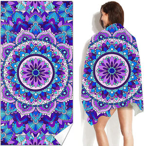 Toallas de Playa y Piscina de Lujo Ecológicas de Alta Calidad, Personalizables, Nuevas, Ligeras, de Secado Rápido, de Algodón Estampado con Diseño de Cuadros - Product Image 3