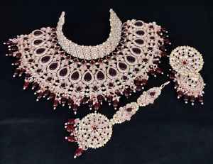 Conjunto de collar de perlas de Gargantilla chapadas en oro de alta calidad para mujer, último diseño 2024 - Product Image 2