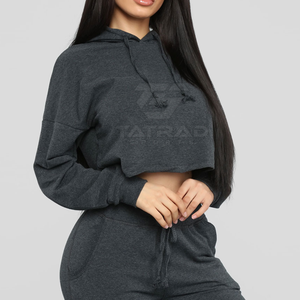 ราคาขายส่ง สไตล์ล่าสุด เสื้อฮู้ดครอปท็อปสตรีทแวร์คุณภาพสูงสำหรับฤดูใบไม้ร่วง บริการ OEM MOQ ต่ำ สำหรับขายออนไลน์ - Product Image 3