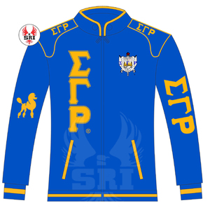Top qualité Logo personnalisé Sigma Gamma Rho Varsity Jacket manches en cuir chenille broderie Vintage Letterman Varsity Jacket - Product Image 1