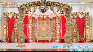 Indoor Wedding Paisley Design Mandap Set Decoration FRP Paisley Mandap for Hindu Wedding Maharani Wedding Paisley Mandap - Product Image 2