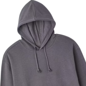 Sudadera con capucha de gran tamaño gris oscuro Unisex jersey de lana gruesa sudadera Lisa ropa de calle Casual suelta ajuste invierno cálido con capucha venta superior - Product Image 4