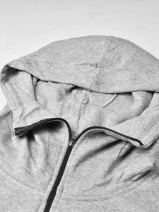 Streetwear de haute qualité 100% coton polaire lourd uni unisexe surdimensionné fermeture éclair complète sweat à capuche thermique - Product Image 4