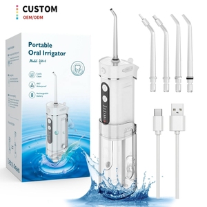 Flosser de agua XBH, <span class=keywords><strong>irrigador</strong></span> eléctrico de viaje inteligente, limpiador de dientes, dientes inalámbricos portátiles blancos, mini hilo <span class=keywords><strong>dental</strong></span> de agua - Product Image 2