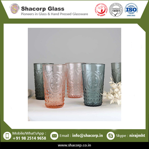 แก้วน้ำดื่มแฮนด์เมดลายวิคตอเรียมีสีทึบ - Product Image 2