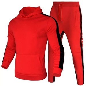 Pakaian olahraga pria, baju keringat kasual Gym berkerudung bergaris celana <span class=keywords><strong>Jogging</strong></span> kasual musim gugur musim dingin - Product Image 5