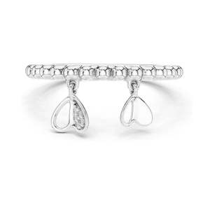 Anillo Colgante con Diamante de Laboratorio en Forma de Corazón de 0.015 CT para Mujer, Claridad VVS-VS EF, Oro de 18KT, 14KT, 10KT y Plata 925, Color Rosa - Product Image 3