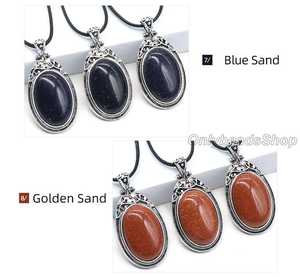 Pendentif vintage plaqué or en argent sterling avec incrustation de pierres précieuses naturelles multicolores ovales, cadeau de guérison pour femmes, vente en gros - Product Image 5