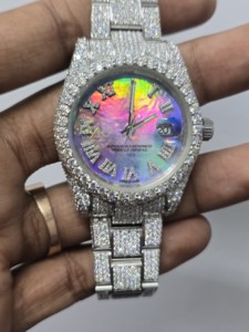 Reloj de Lujo Totalmente Automático con Diamantes Moissanite VVV, Mecanismo Visible con Estilo - Product Image 2