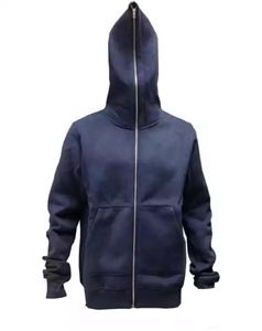 Sudadera con capucha de lana para hombre, ropa de calle personalizada de alta calidad con cremallera y peso pesado - Product Image 1