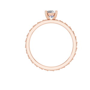 Anillo de Diamante Cultivado en Laboratorio de 14K, Joyería Fina Clásica para Boda o Compromiso, Oro Sólido, Engaste de Puntas, Romántico, Certificado IGI, para Fiesta - Product Image 4